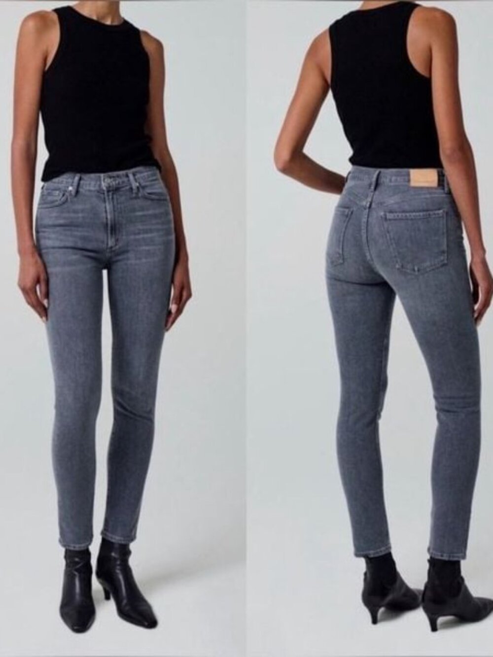 Citizens Of Humanity Olivia High Rise Slim Ankle Jeans Silvermist 24